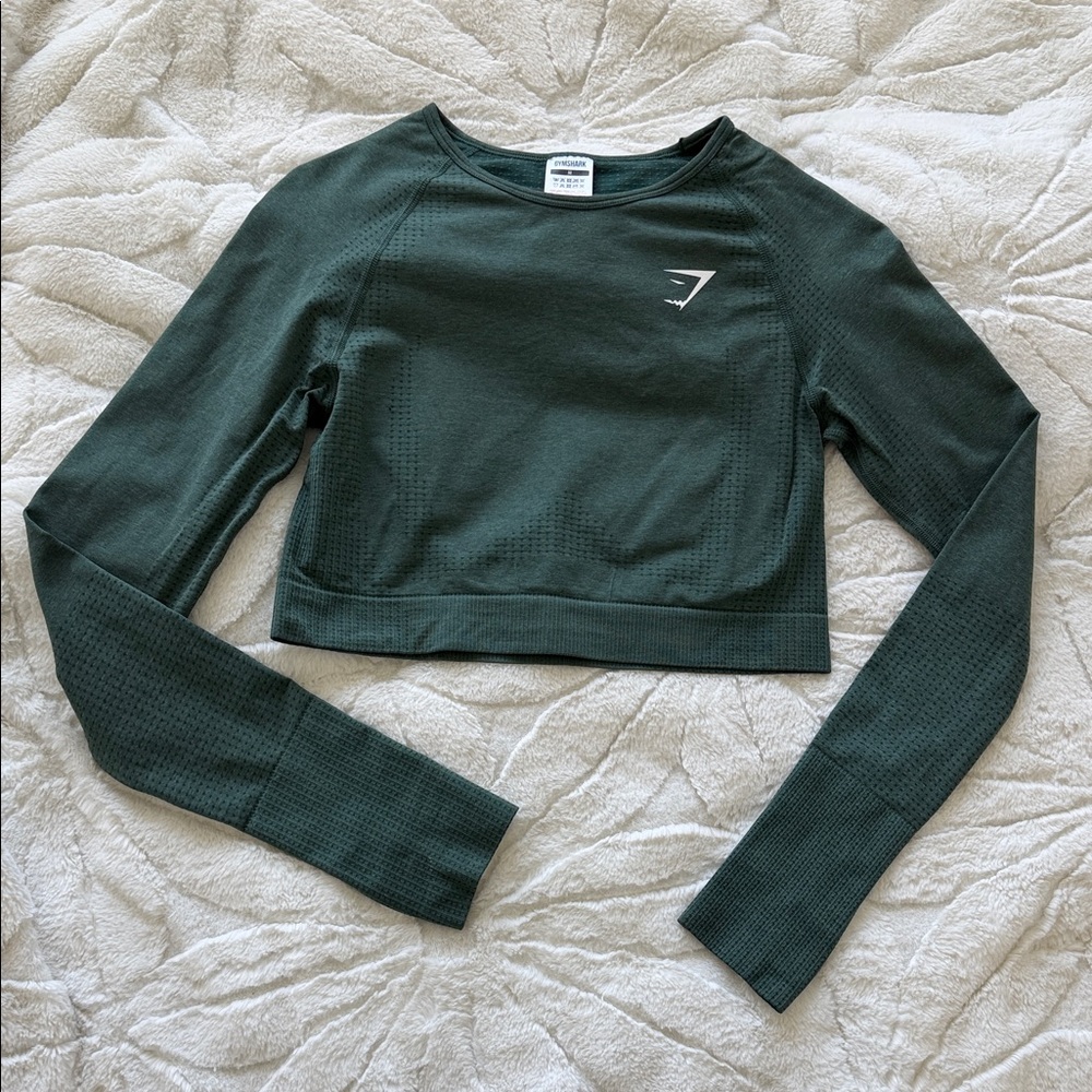 Gymshark Women's Vital Cropped Long-Sleeve Top - Dark Green